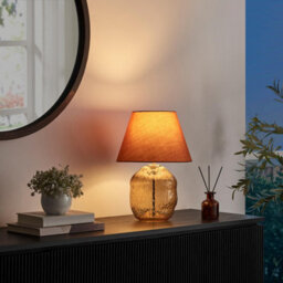 Furniturebox Uk Flynn Orange Glass Table Lamp - thumbnail 3