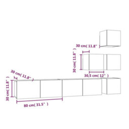 Berkfield Wall-Mounted Tv Cabinet Sonoma Oak Engineered Wood - thumbnail 8