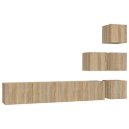 Berkfield Wall-Mounted Tv Cabinet Sonoma Oak Engineered Wood - thumbnail 2
