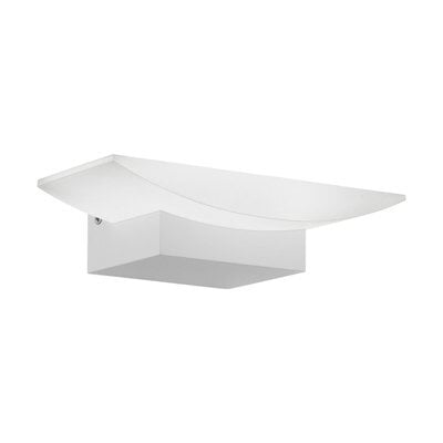 Elegant White Led Wall Light With Satin Shade - 5.6W Bulb Included - image 1