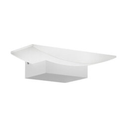Elegant White Led Wall Light With Satin Shade - 5.6W Bulb Included