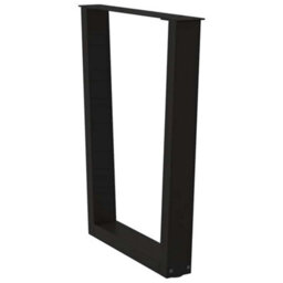 Berkfield Dining Table Legs V-Shape 3 Pcs Black 70X(72-73.3) Cm Steel - thumbnail 4