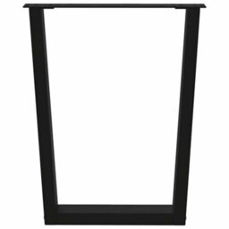Berkfield Dining Table Legs V-Shape 3 Pcs Black 70X(72-73.3) Cm Steel - thumbnail 5