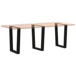 Berkfield Dining Table Legs V-Shape 3 Pcs Black 70X(72-73.3) Cm Steel - thumbnail 8