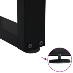 Berkfield Dining Table Legs V-Shape 3 Pcs Black 70X(72-73.3) Cm Steel - thumbnail 9