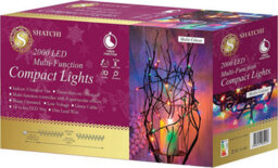 Shatchi 2000 Leds Multicolour Compact Leds Green Cable With 8 Effects Multifunction Auto Memory Indoor/outdoor Christmas Home Decorations - thumbnail 6