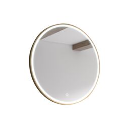 Sensio Frontier Brass Effect Circular Wall-Mounted Bathroom Illuminated Modern Illuminated Mirror (H)60Cm (W)60Cm - thumbnail 2