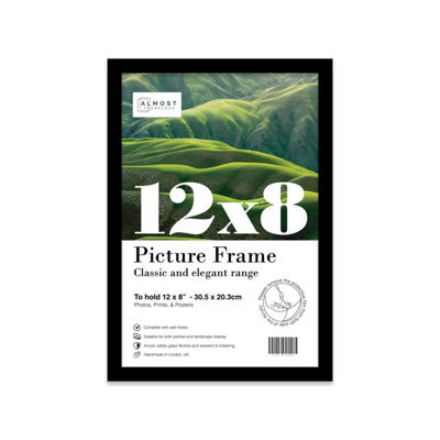 12X8 Black Picture Frame (30.5 X 20.3Cm) Poster, Photo, Artwork, Gallery Wall Or Print - image 1