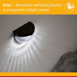 Paulmann 94666 Led Solar Path Luminaire Mimmo Ip44 Round Incl. 1X1.2 W Daylight White Black Outdoor Panel Plastic Light - thumbnail 6