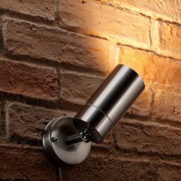 Auraglow Stainless Steel Multi Directional Wall Lamp - Gu10 - Warm White (3000K) - thumbnail 2