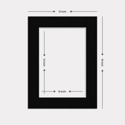 Ak Frames 16X12 Black Picture Mounts To Fit 12X8 Aperture Size - Mount Board Only (No Frame Included) - thumbnail 3