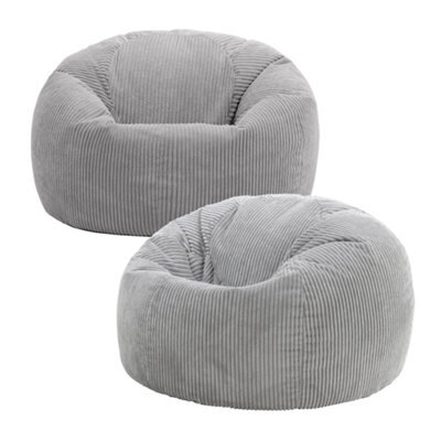 icon Kingston Classic Beanbag Corduroy Light Grey Set Of 2 - image 1