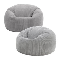icon Kingston Classic Beanbag Corduroy Light Grey Set Of 2 - thumbnail 1
