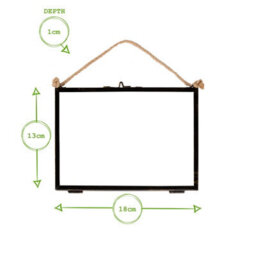 "Nicola Spring Hanging Metal Photo Frame - 7"" X 5"" - Black - Picture Frame Wall Mounted Frame With Rope" - thumbnail 8