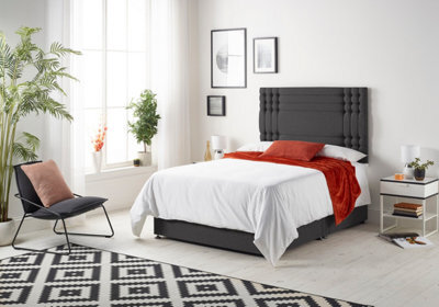 Somnior Beds Somnior Flexby Plush Black 4Ft Memory Foam Divan Bed With 4 Drawers, Mattress & Headboard - Small Double - image 1