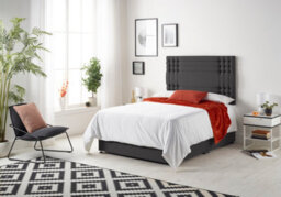 Somnior Beds Somnior Flexby Plush Black 4Ft Memory Foam Divan Bed With 4 Drawers, Mattress & Headboard - Small Double - thumbnail 1