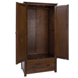 Core Products Wardrobe 2 Door, 1 Drawer, Rich Dark Brown Lacquer Finish, Boston Range H190.0Cm X W90.0Cm X D55.0Cm - thumbnail 5