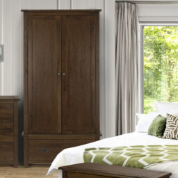 Core Products Wardrobe 2 Door, 1 Drawer, Rich Dark Brown Lacquer Finish, Boston Range H190.0Cm X W90.0Cm X D55.0Cm - thumbnail 7