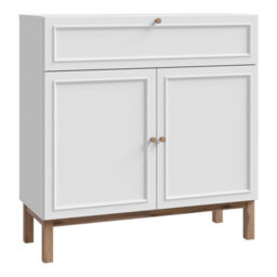Furniture To Go Wensley 2 Door 1 Drawer Console In Light Grey And Oak - thumbnail 1