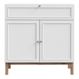 Furniture To Go Wensley 2 Door 1 Drawer Console In Light Grey And Oak - thumbnail 2