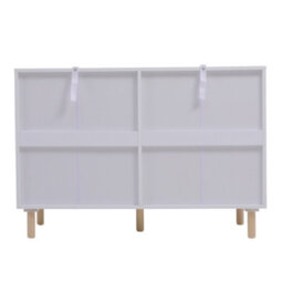 Living And Home White And Brown Wooden 6 Drawer Chest W 110 Cm X D 40 Cm X H 75.5 Cm - thumbnail 5