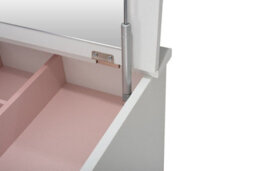 Urbn-Living Urbnliving Height 78Cm Louise Style Dressing Vanity Table Mirror Makeup Storage Pink Compartments Drawers Bedroom - thumbnail 9