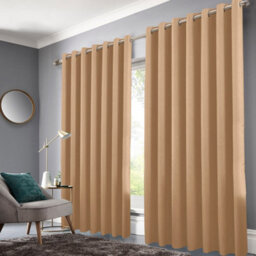 Bedlooms Beige Blackout Curtains Living Room Bedroom Thermal Insulated Curtain (Pair) 90 X 90 Inches With Tie Backs Two - thumbnail 2