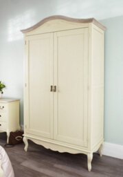 Statement Furniture Juliette Double Wardrobe. French Style 2 Door Wardrobe - Champagne - thumbnail 1