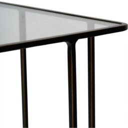 Buttercup Farm Salzburg Side Tables (Set Of 2) - Iron/glass - L31 X W31 X H61 Cm - Dark Bronze - thumbnail 4