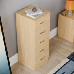 Lassic Vida Designs Riano Pine 5 Drawer Narrow Chest (H)900mm (W)345mm (D)360mm - thumbnail 5