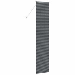 Berkfield Window Blind With Curtains Manual Dark Grey Aluminium - thumbnail 7