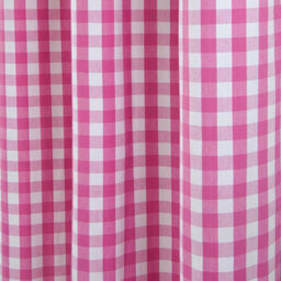 Homescapes Cotton Pink Block Check Gingham Eyelet Curtains 117 X 137 Cm - thumbnail 4