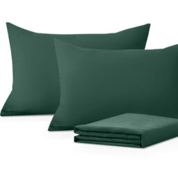 Moonlight Bedding Pillowcase Pack Of 6-Envelope Closure Super Soft Brushed Microfiber Bed Pillow Cover,(Emerald Green,50X75Cm) - thumbnail 1