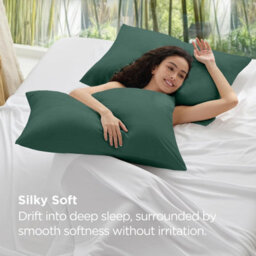 Moonlight Bedding Pillowcase Pack Of 6-Envelope Closure Super Soft Brushed Microfiber Bed Pillow Cover,(Emerald Green,50X75Cm) - thumbnail 4