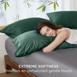 Moonlight Bedding Pillowcase Pack Of 6-Envelope Closure Super Soft Brushed Microfiber Bed Pillow Cover,(Emerald Green,50X75Cm) - thumbnail 2