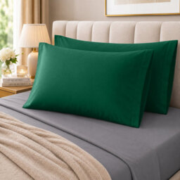 Moonlight Bedding Pillowcase Pack Of 6-Envelope Closure Super Soft Brushed Microfiber Bed Pillow Cover,(Emerald Green,50X75Cm) - thumbnail 8