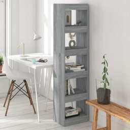 Berkfield Book Cabinet/room Divider Grey Sonoma 40X30X166 Cm - thumbnail 1