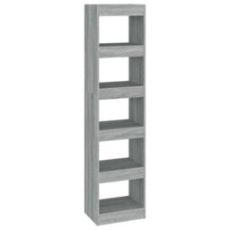 Berkfield Book Cabinet/room Divider Grey Sonoma 40X30X166 Cm - thumbnail 2
