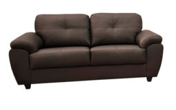 Carlos 3+2 Seater Sofa Set Brown Faux Leather - thumbnail 4