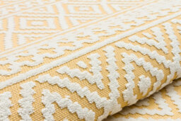 Yellow Outdoor Rug, Geometric Stain-Resistant Rug For Patio Decks, 3mm Modern Outdoor Luxurious Area Rug-190Cm X 290Cm - thumbnail 8