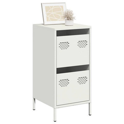 Berkfield Sideboard White 35X39X73.5 Cm Cold-Rolled Steel - image 1