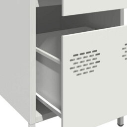 Berkfield Sideboard White 35X39X73.5 Cm Cold-Rolled Steel - thumbnail 9