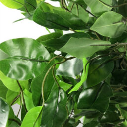Leaf Artificial Ficus Tree Plant Green Bushy Ficus 120Cm Gold Metal Planter - thumbnail 3