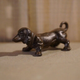 Burgess Cast Iron Dachshund Puppy Dog Metal Statue Home Garden Ornament Sculpture - thumbnail 3