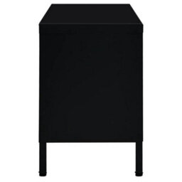 Walplus Tv Cabinet Black 90X30X44 Cm Steel And Glass - thumbnail 4