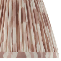 Loops Elegant Set Of 2 20Cm Handcrafted Tapered Cylinder Lamp Shades In Neutral Fabric Print - thumbnail 3