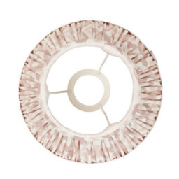 Loops Elegant Set Of 2 20Cm Handcrafted Tapered Cylinder Lamp Shades In Neutral Fabric Print - thumbnail 4