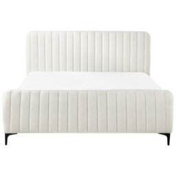 Beliani Bed Boucle Lunan 160 X 200 Cm (Eu King Size) Off-White - thumbnail 4