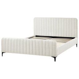 Beliani Bed Boucle Lunan 160 X 200 Cm (Eu King Size) Off-White - thumbnail 6