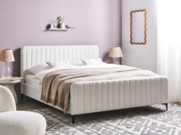Beliani Bed Boucle Lunan 160 X 200 Cm (Eu King Size) Off-White - thumbnail 2